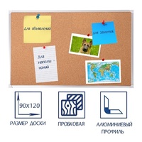 Доска пробковая 1200х900 - fgospostavki.ru - Артёмовский