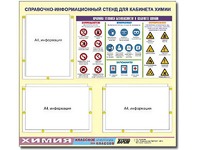 Стенд информационный "Правила техники безопасности в кабинете химии" (75х70, 3 кармана) - fgospostavki.ru - Артёмовский