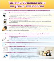 Стенд "Техника безопасности на уроке технологии" - fgospostavki.ru - Артёмовский