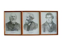 Портреты выдающихся физиков (деревянная рамка, под стеклом) - fgospostavki.ru - Артёмовский
