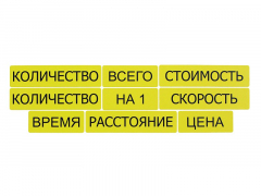 Набор магнитных карточек "Опорные слова к задачам" (желтый) - fgospostavki.ru - Артёмовский