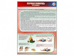 Стенд "Первая помощь при пожаре" - fgospostavki.ru - Артёмовский
