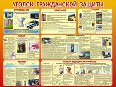 Стенд "Уголок гражданской защиты" - fgospostavki.ru - Артёмовский