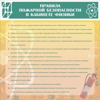Стенд "Правила пожарной безопасности в кабинете физики" - fgospostavki.ru - Артёмовский