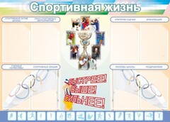 Стенд "Спортивная жизнь" Вариант 2 - fgospostavki.ru - Артёмовский