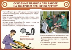 Стенд "Основные правила при работе на токарном станке по дереву" - fgospostavki.ru - Артёмовский