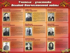 Стенд "Учителя-участники Великой Отечественной войны" - fgospostavki.ru - Артёмовский