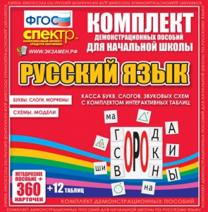 Динамические раздаточные пособия. Русский язык (комплект демонстрационных материалов). Касса букв, слогов, звуковых схем с набором интерактивных таблиц. - fgospostavki.ru - Артёмовский