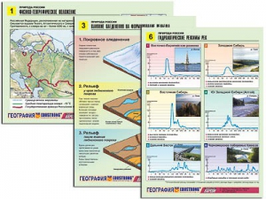Комплект таблиц по географии "Природа России" раздаточные (цветные, ламинированные, А4, 10 штук) - fgospostavki.ru - Артёмовский