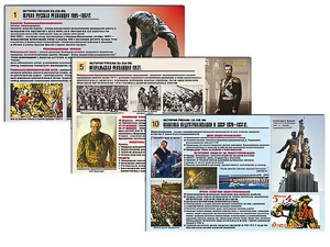 Комплект таблиц по истории "История России XX - XXI вв." раздаточные (цветные, ламинированные, А4, 12 штук) - fgospostavki.ru - Артёмовский