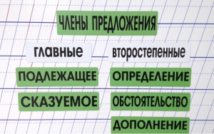 Набор магнитных карточек "Члены предложения" (фон зелёный) - fgospostavki.ru - Артёмовский