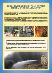 Комплект плакатов "Добровольная пожарная дружина" - fgospostavki.ru - Артёмовский