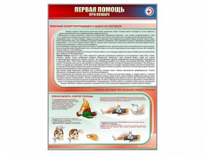 Стенд "Первая помощь при пожаре" - fgospostavki.ru - Артёмовский