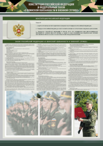 Стенд-уголок "Конституция Российской Федерации и Федеральный закон "О воинской обязанности и военной службе" - fgospostavki.ru - Артёмовский