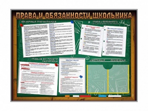 Стенд-уголок "Права и обязанности школьника" - fgospostavki.ru - Артёмовский