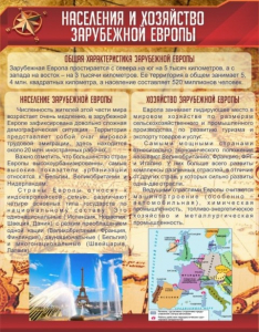 Стенд "Населения и хозяйство Зарубежной Европы" - fgospostavki.ru - Артёмовский