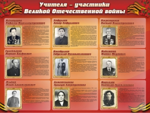 Стенд "Учителя-участники Великой Отечественной войны" - fgospostavki.ru - Артёмовский