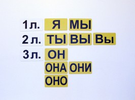 Набор магнитных карточек "Личные местоимения" (фон жёлтый) - fgospostavki.ru - Артёмовский