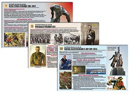 Комплект таблиц по истории "История России XX - XXI вв." раздаточные (цветные, ламинированные, А4, 12 штук) - fgospostavki.ru - Артёмовский