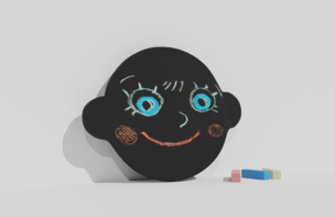 Фигурная грифельная меловая доска на тему эмоций - fgospostavki.ru - Артёмовский