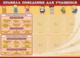 Стенд "Правила поведения для учащихся" - fgospostavki.ru - Артёмовский