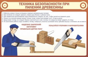 Стенд "Техника безопасности при пилении древесины" - fgospostavki.ru - Артёмовский