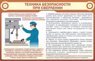 Стенд "Техника безопасности при сверлении" - fgospostavki.ru - Артёмовский