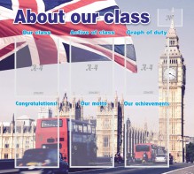 Стенд "About our class" - fgospostavki.ru - Артёмовский