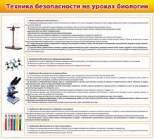 Стенд "Техника безопасности на уроках биологии" Вариант 2 - fgospostavki.ru - Артёмовский