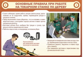 Стенд "Основные правила при работе на токарном станке по дереву" - fgospostavki.ru - Артёмовский