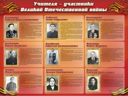Стенд "Учителя-участники Великой Отечественной войны" - fgospostavki.ru - Артёмовский
